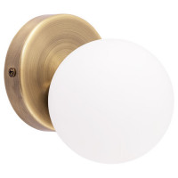 Arte Lamp BOLLA-PICCOLO, Светильник настенный, цвет арматуры - античная бронза, цвет плафона/декора - белый, 1x25W G9, A3989AP-1AB