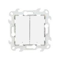 Simon Двухклавишный выкл с подвсеткой, бел, 2450392-030