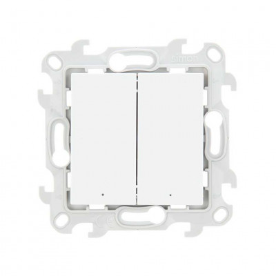 Simon Двухклавишный выкл с подвсеткой, бел, 2450392-030