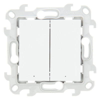Simon Двухклавишный выкл с подвсеткой, бел, 2450392-030