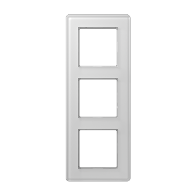 Рамка на 3 поста, стекло белый, Jung