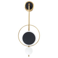 Arte Lamp POLARIS, Светильник настенный, цвет арматуры - черный, цвет плафона/декора - белый, 1x7W LED, A2604AP-7BK