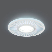 Светильник Gauss Backlight BL136 Кругл./узор. Белый, Gu5.3, 3W, LED 4000K 1/40, BL136