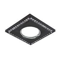 Светильник Gauss Strass CA041 Квадрат. Кристал/Черный, Gu5.3 1/30, CA041