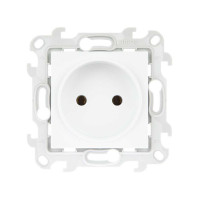 Simon Розетка 2К без защ штор, бел, 2450442-030