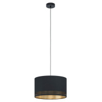 99273 Подвес ESTEPERRA, 1x40W(E27), сталь, черный/текстиль, черный, золотой