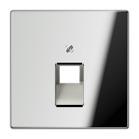 Крышка для ординарной телефонной и компютерной розетки  UAE; полированный хром, GCR2969-1UA