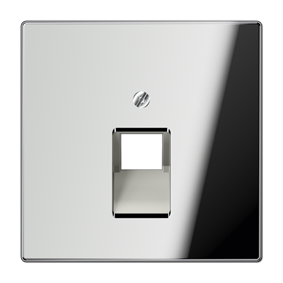 Крышка для ординарной телефонной и компютерной розетки  UAE; полированный хром, GCR2969-1UA