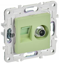 SKANDY Роз. двойная TV+RJ45 кат.5E SK-A14M мятн. IEK, SK-AK20-1-K06