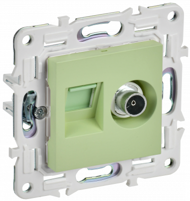 SKANDY Роз. двойная TV+RJ45 кат.5E SK-A14M мятн. IEK, SK-AK20-1-K06