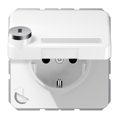 SCHUKO розеткас откидной крышкойSchloss, CD1520NAKLSLWW