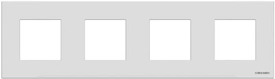 N2274 BL - Рамка 4-постовая, серия Zenit, цвет альпийский белый - 2CLA227400N1101