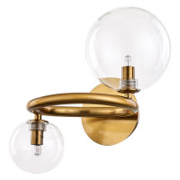 Arte Lamp ALBUS, Бра, цвет арматуры - АНТИЧНАЯ БРОНЗА, цвет плафона/декора - ПРОЗРАЧНЫЙ, 2х40W G9, A7780AP-2AB