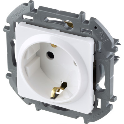 Legrand Розетка с заземлением - Legrand Inspiria - без шторок 16А 250В винтовые зажимы - белый, 673720
