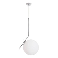 Arte Lamp Bolla-unica, Подвес, цвет арматуры - ХРОМ, цвет плафона/декора - БЕЛЫЙ, 1х40W E27, A1922SP-1CC