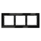 Рамка стеклянная VOLTUM S70 на 3 поста, (черный,стекло), VLS110308