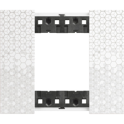 KA4802MW Bticino LIVING NOW. Декоративная рамка 2 модуля.Цвет "Пиксель", KA4802MW