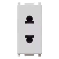 Vimar Розетка SICURY 2P 16A USA+EU o4,8MM, серебро, 14234.SL