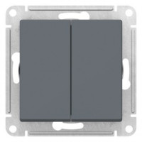 ATN000773 - ATLASDESIGN 2-клавишный ПЕРЕКРЕСТНЫЙ ПЕРЕКЛЮЧАТЕЛЬ, сх.7+7, 10АХ, механизм, ГРИФЕЛЬ, Systeme Electric