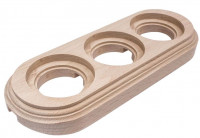 Bironi Рамка 3 постовая для открытой проводки (Натурэль на бревно 220мм), BFC22-630-10