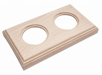 Bironi Рамка 2 постовая для скрытого монтажа (Натурэль на бревно 240мм), BF4C24-620-10