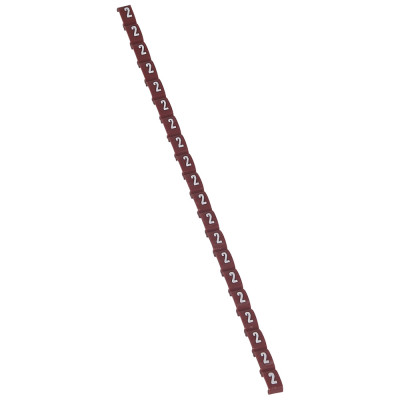 Legrand Маркер Duplix - цветовая международная кодировка - цифра 2 - красный, 038402