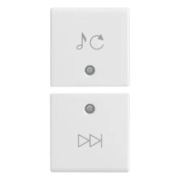 Vimar Две клавиши 1М для автоматизации, с символом переключения каналов, белые, 14751.5