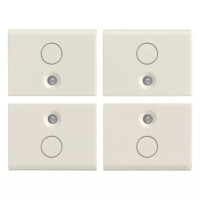 Vimar 4 половинки одномодульной клавиши с символом "О", белые, 16841.0.B