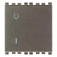 Vimar Выключатель 2P 16AX 2 модуля, Metal, 19015.2.M Vimar Выключатель 2P 16AX 2 модуля, Metal, 19015.2.M