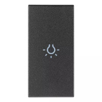 Vimar Клавиша для осевых устройств на 1 модуль символом "лампа", серая, 19131.L Vimar Клавиша для осевых устройств на 1 модуль символом "лампа", серая, 19131.L