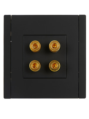 FORTE&PIANO Аудиорозетка 4-мест. FP139 чер. IEK, FP-S40-K02