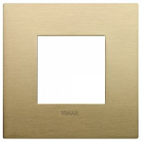 19642.12 - Vimar Накладка Classic на 2 модуля латунь зачищенная щеткой