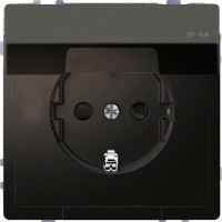 D-Life Розетка 2К+З 16 А, 250 В~, с крышкой IP20, антрацит