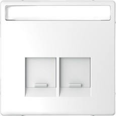 D-Life Накладка 2-ная для 2хRJ45 кат.5/6, белый лотос