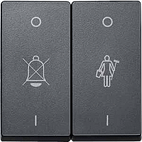 SМ Клавиша 2-ная с линзами и c cимволами "Вызов горничной", "Не звонить", антр.
