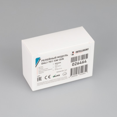 INTELLIGENT ARLIGHT Релейный модуль DALI-701-SW-DIN (BUS, 16A) (IARL, DIN-рейка), 026464