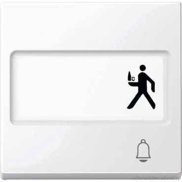 SM Клавиша 1-ная с полем для надписи и с символом «Звонок»,  активно-бел.