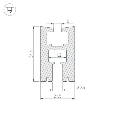 Профиль EX-2000 (Arlight, Алюминий), 013208