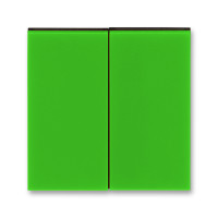 Клавиша двойная перекидная для выкл-ля/кнопки пластик зеленый глянцевая IP20 ABB LEVIT