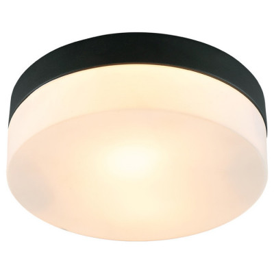 Arte Lamp AQUA-TABLET, Светильник потолочный, цвет арматуры - черный, цвет плафона/декора - БЕЛЫЙ, 2х60W E27, A6047PL-2BK