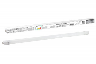 Лампа светодиодная НЛ-Т8-10 Вт-230 В-4000 К–G13, 600 мм, матовая, стекло, непов. Народная, SQ0340-1501
