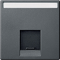SM Накладка для комп. розетки 1хRJ45 UTP/FTP/STP, антрацит