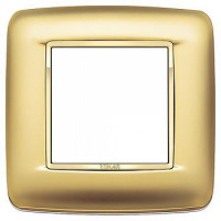 Vimar Накладка с закруглениями для 2 модулей золото сатинированое, 20672.G21