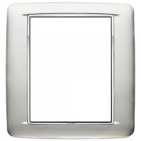 Vimar Накладка с закруглениями для 8 модулей хром сатинированый, 20698.C23 Vimar Накладка с закруглениями для 8 модулей хром сатинированый, 20698.C23