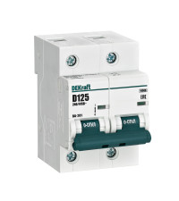 DEKraft Автоматический выключатель 2Р 125А х-ка D ВА-201 10кА