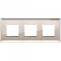 Vimar Накладка Eikon Evo на 6 модулей (2+2+2) расстояние между центрами 71мм, бронзовое зеркало, 21644.75