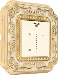 Fede Светорегулятор клавишный, цвет бежевый - Pearl White, серия Smalto Italiano Collection - Firenze