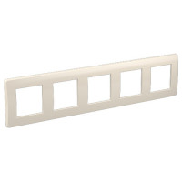 ДКС Рамка на 2+2+2+2+2 модуля (пятиместная), слоновая кость, RAL9001, 75015O