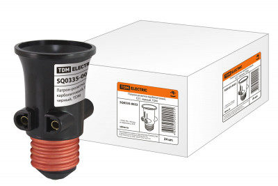 Патрон-розетка карболитовый, Е27, черный, TDM Electric, SQ0335-0022