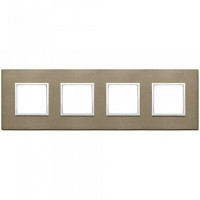 Vimar Накладка Eikon Evo на 8 модулей (2+2+2+2) расстояние между центрами 71мм, темная бронза, 21669.05